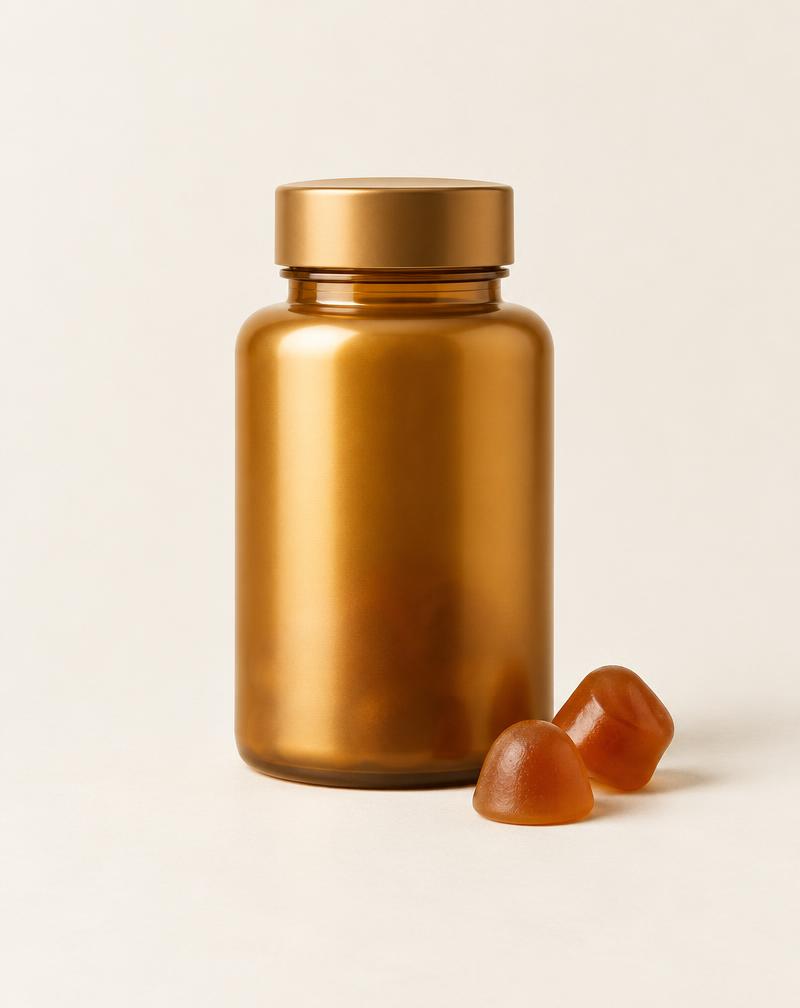 Qunol Turmeric and Ginger Gummies studio photograph